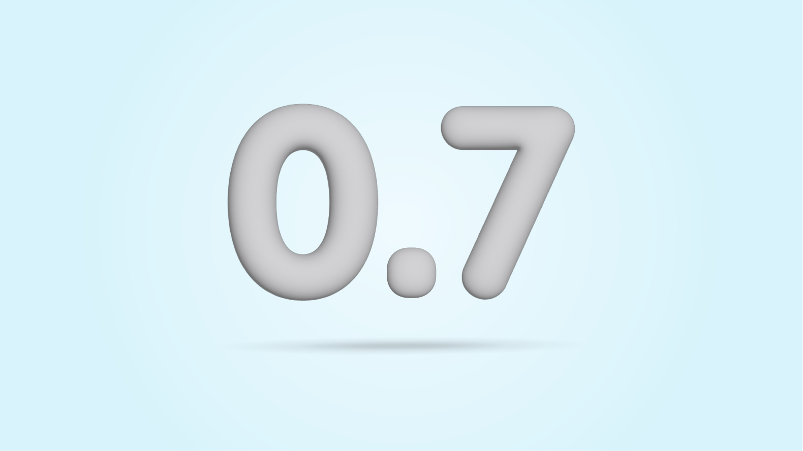 0.7 graphic number in grey