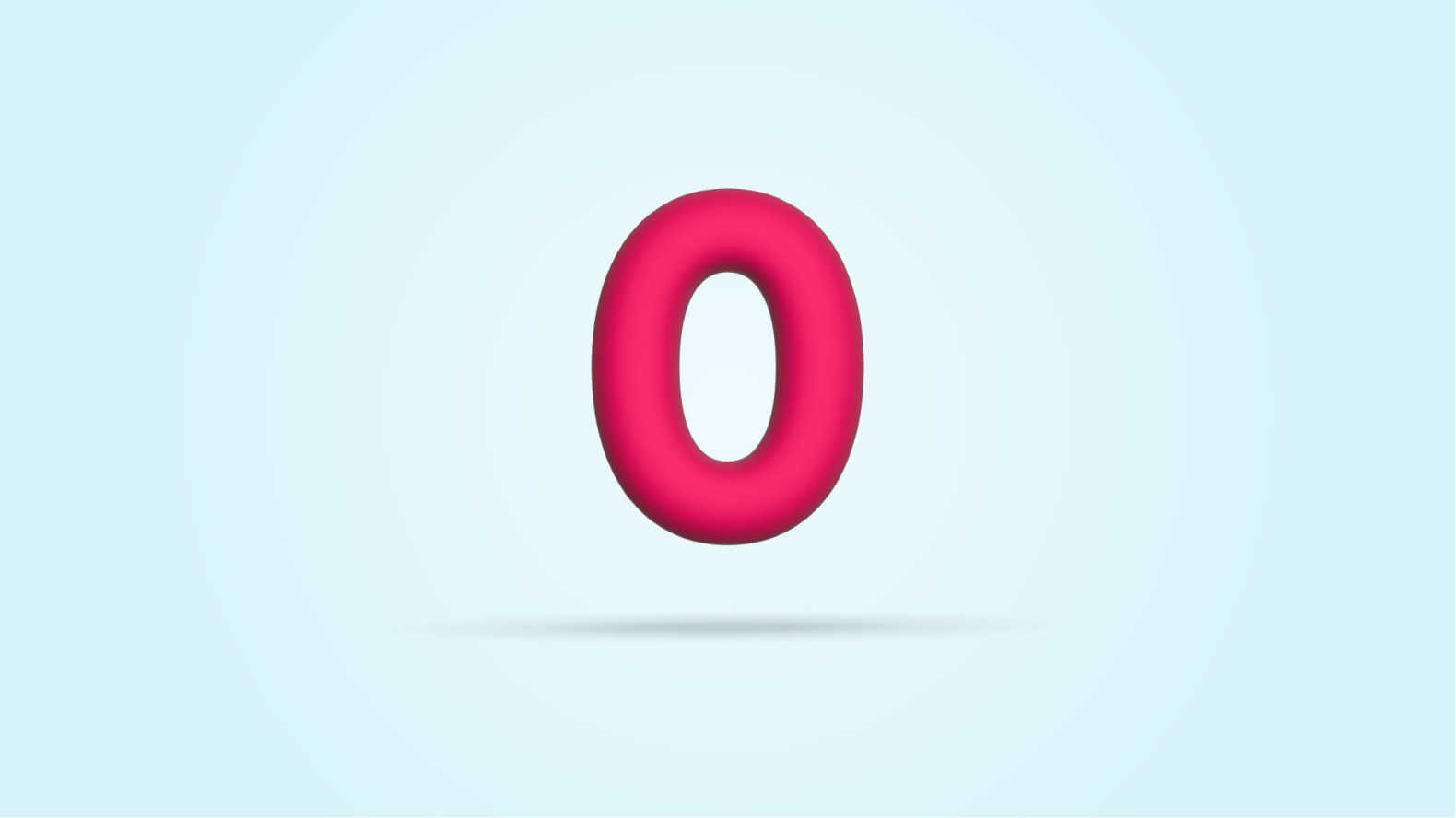 0 in magenta graphic
