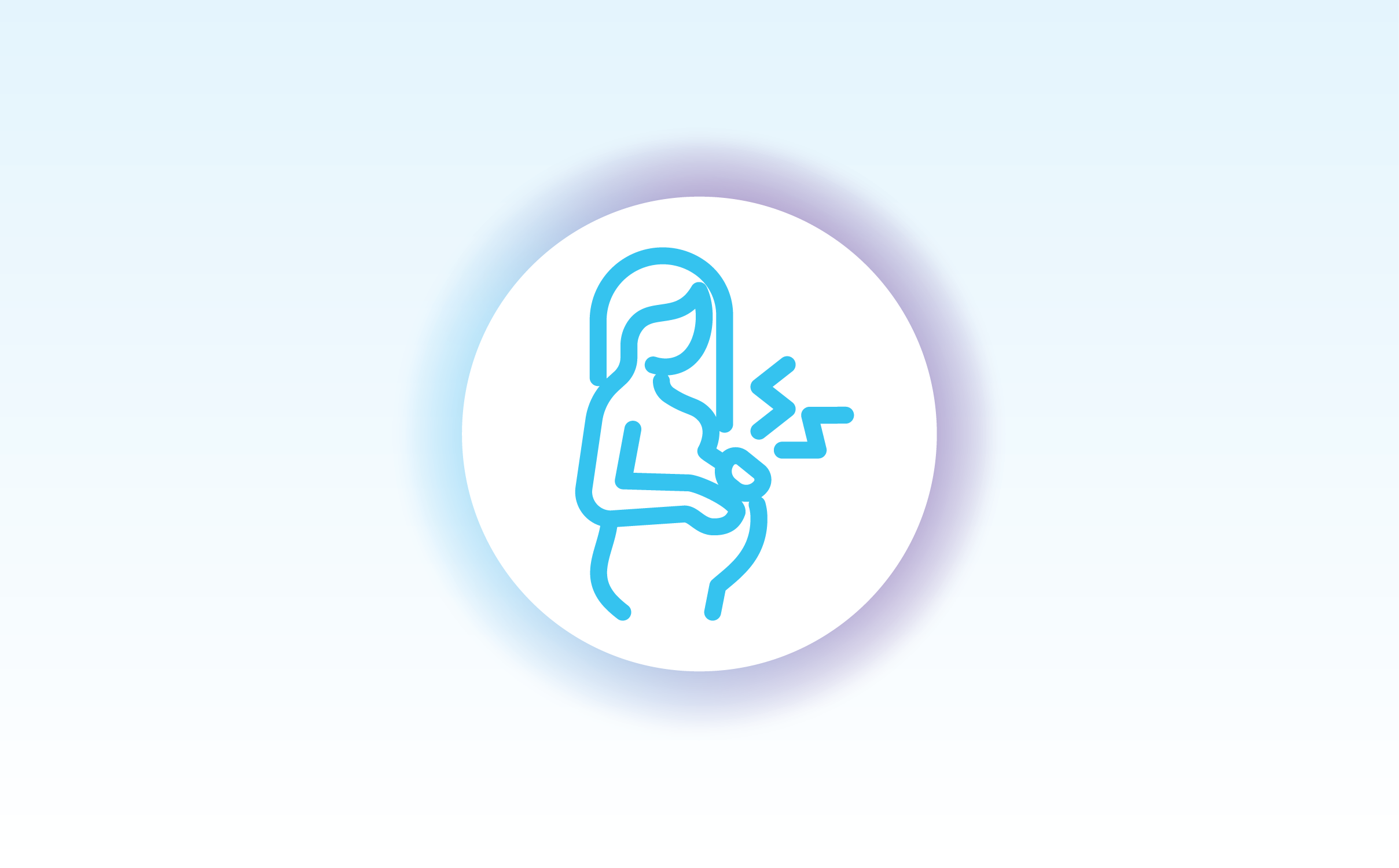 Pregnant woman with lightning bolts at her stomach