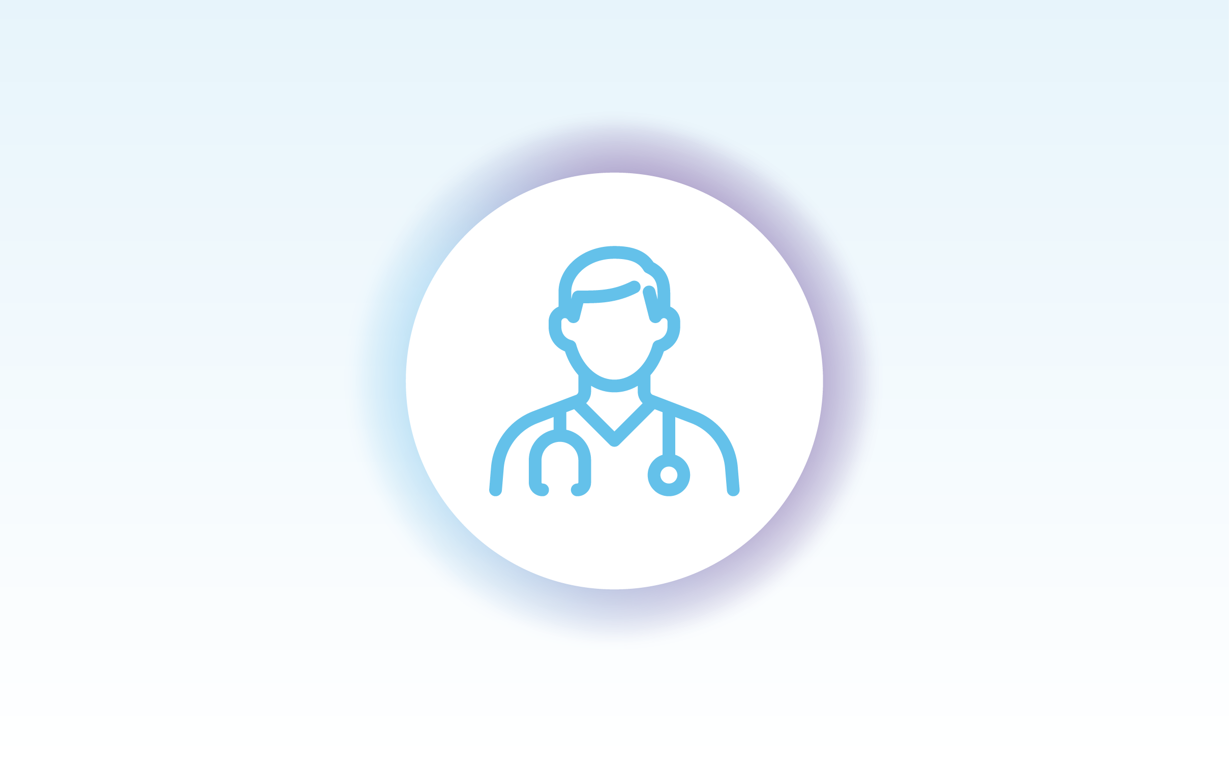 Teal outlined doctor graphic