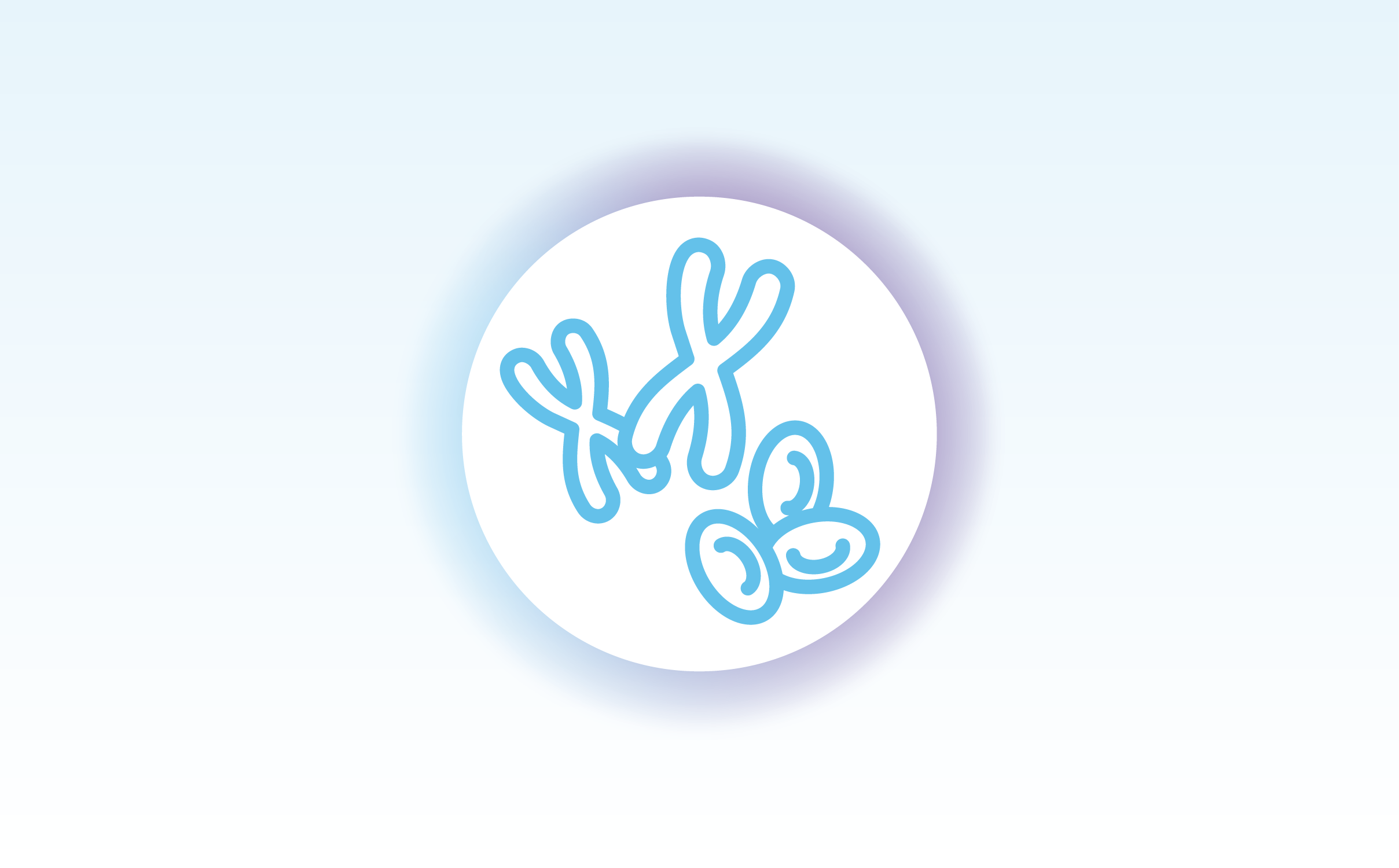 2 teal outlined chromosomes and 3 blood cells