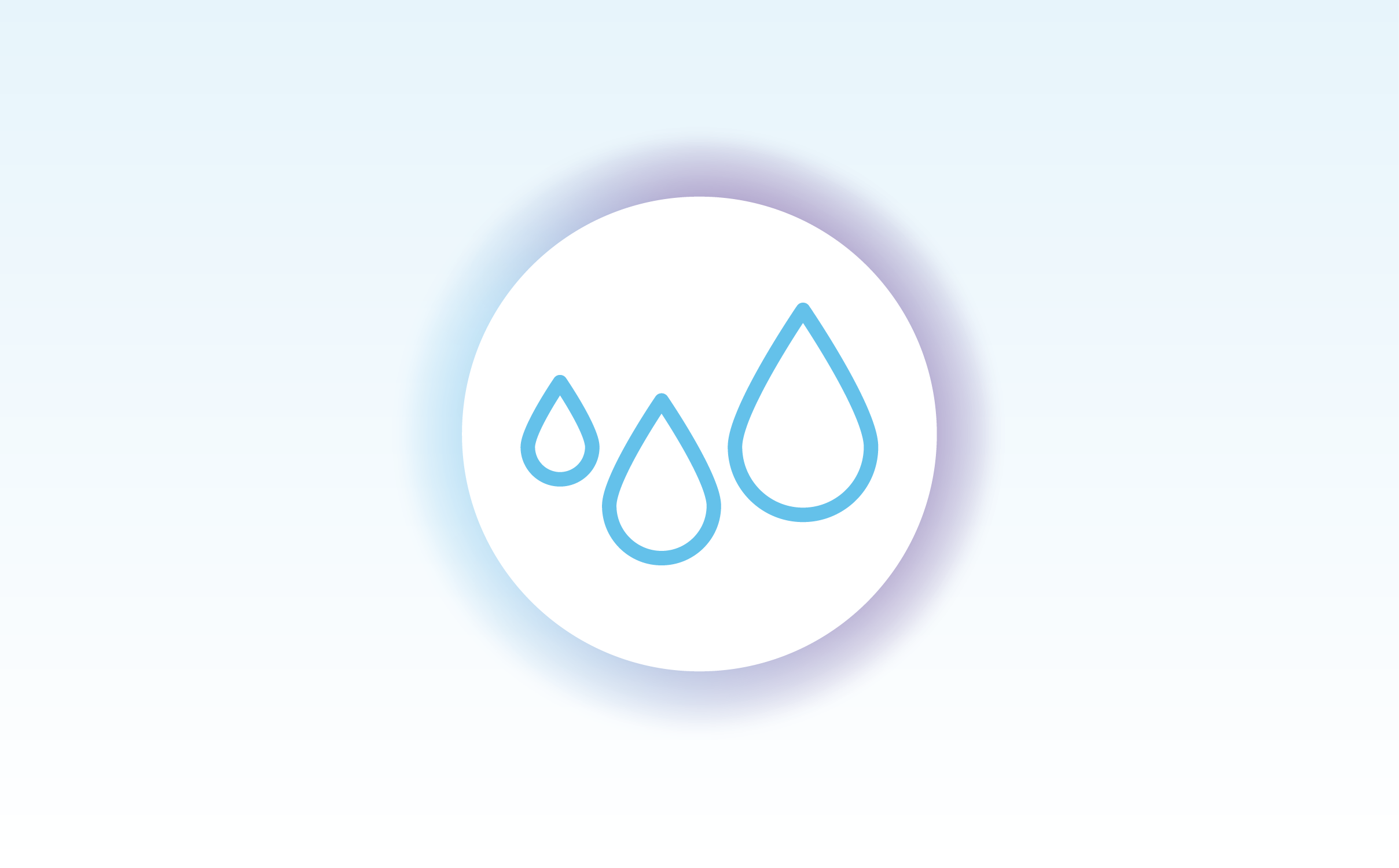 3 teal outlined blood droplets graphic