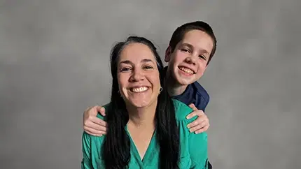 Real ALTUVIIIO patient Zander and his mom/caregiver Nika